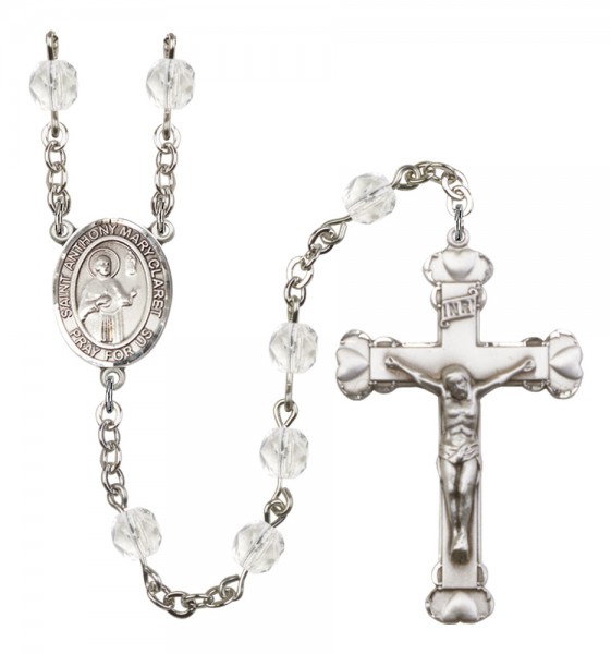 Women's St. Anthony Mary Claret Birthstone Rosary - Crystal