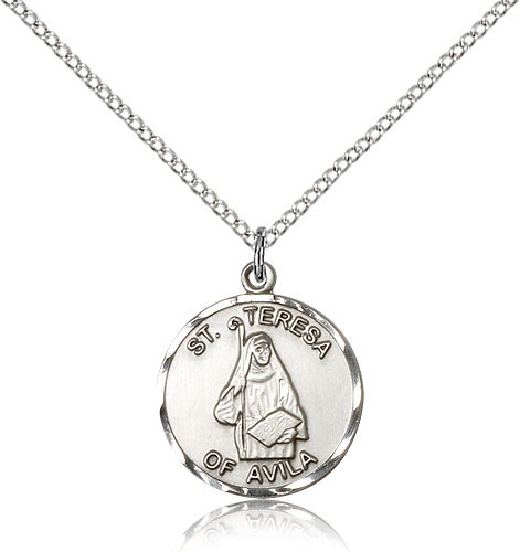 St. Teresa of Avila Medal - Sterling Silver