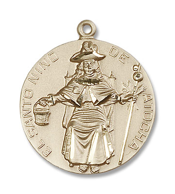 St. Nino De Atocha Medal - 14K Solid Gold