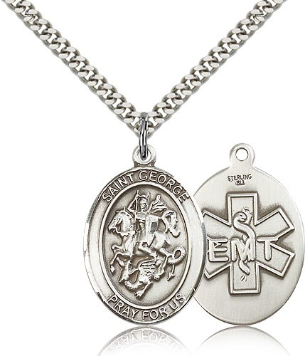 St. George EMT Medal - Sterling Silver