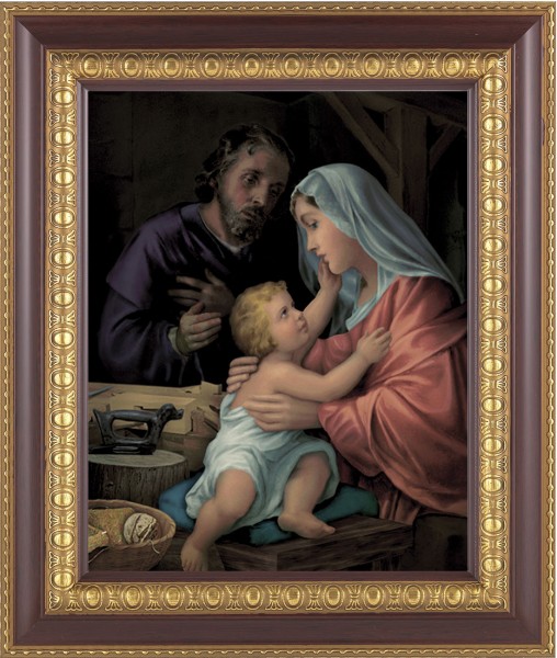 Holy Family In Joseph's Workshop 8x10 Framed Print Under Glass - #126 Frame