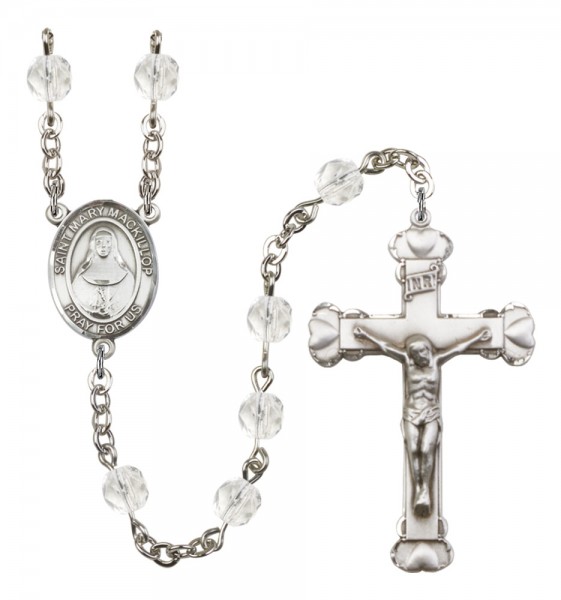 Women's St. Mary Mackillop Birthstone Rosary - Crystal