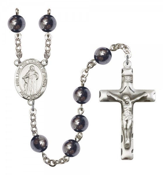 Men's Our Lady the Undoer of Knots Silver Plated Rosary - Silver