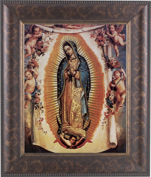 Our Lady of Guadalupe 8x10 Framed Print Under Glass - #124 Frame