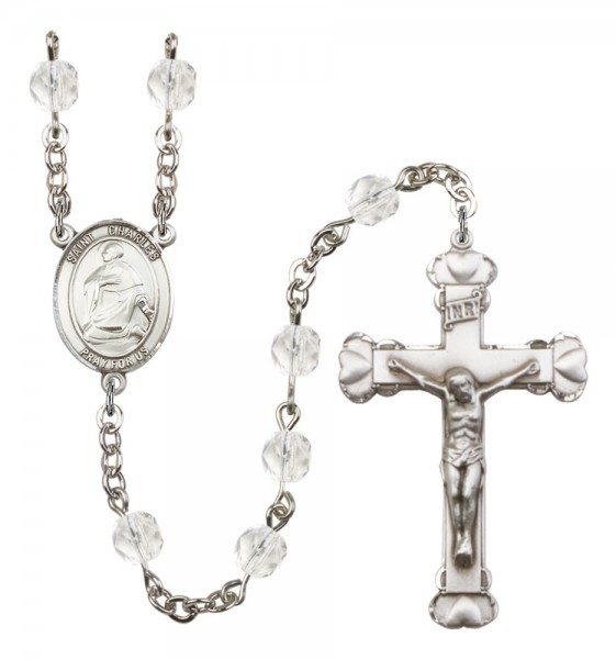 Women's St. Charles Borromeo Birthstone Rosary - Crystal