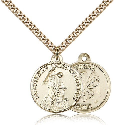 Guardian Angel National Guard Medal - 14KT Gold Filled