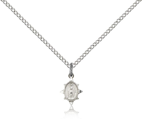 Petite Miraculous Star Medal - Sterling Silver