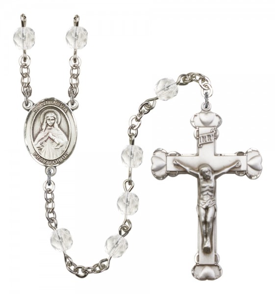 Women's St. Olivia Birthstone Rosary - Crystal