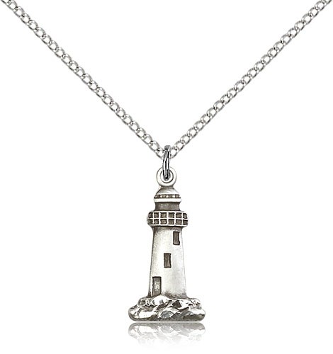 Lighthouse Pendant - Sterling Silver