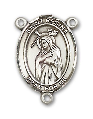 St. Regina Rosary Centerpiece Sterling Silver or Pewter - Sterling Silver
