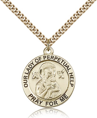 Our Lady of Perpetual Help Medal - 14KT Gold Filled