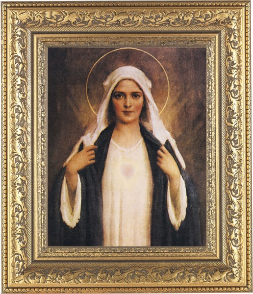Immaculate Heart of Mary 8x10 Framed Print Under Glass - #115 Frame