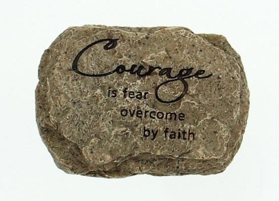 Courage Paperweight, Resin - 3 3/4&quot;W - Stone Finish