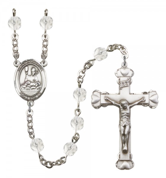 Women's St. Honorius of Amiens Birthstone Rosary - Crystal