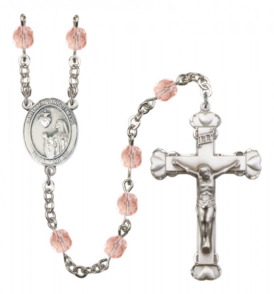 Women's St. Margaret Mary Alacoque Birthstone Rosary - Pink