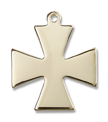 Men's Surfer Cross Medal - 14K Solid Gold