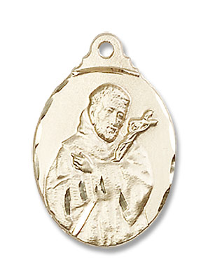 Women's St. Francis Medal - 14K Solid Gold