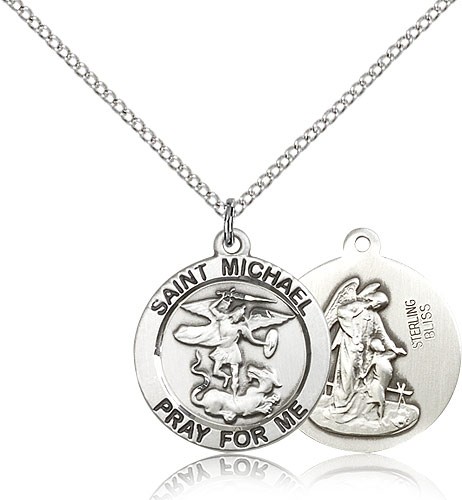 Women's St. Michael The Archangel Medal - Sterling Silver