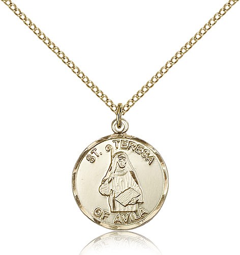 St. Teresa of Avila Medal - 14KT Gold Filled