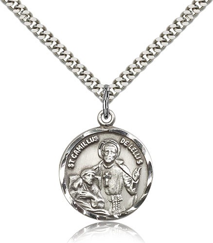 St. Camillus of Lellis Medal - Sterling Silver