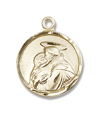 Small St. Anthony Medal - 14K Solid Gold