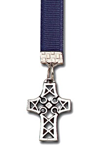 Celtic Cross Bookmark - 12 Ribbon Colors Available - Blue