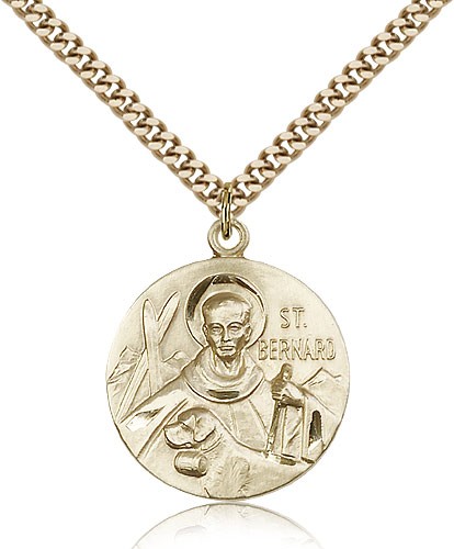 St. Bernard of Monjoux Medal - 14KT Gold Filled