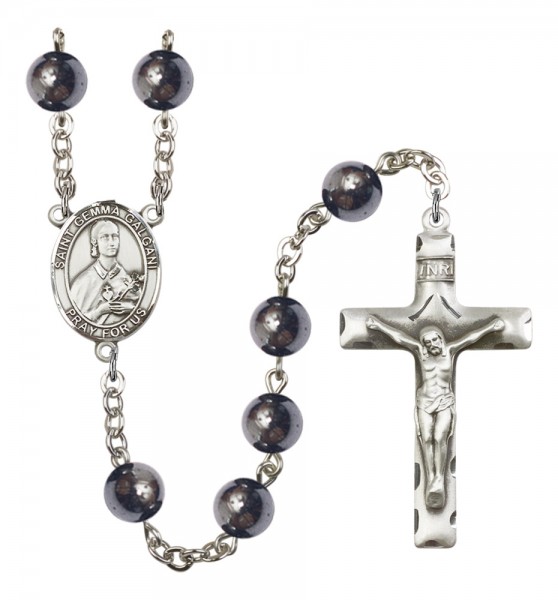 Men's St. Gemma Galgani Silver Plated Rosary - Silver