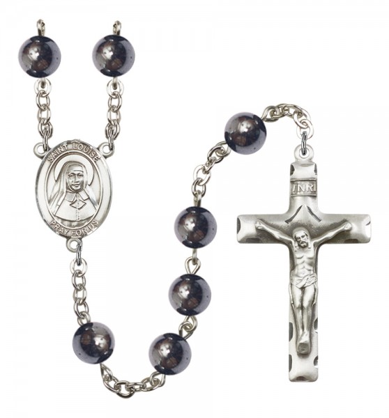 Men's St. Louise de Marillac Silver Plated Rosary - Silver