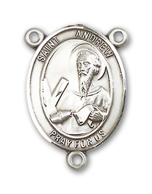 St. Andrew Rosary Centerpiece Sterling Silver or Pewter - Sterling Silver