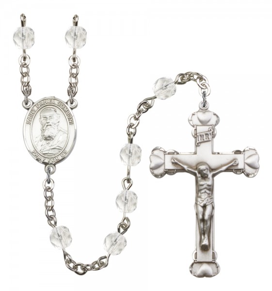 Women's St. Daniel Comboni Birthstone Rosary - Crystal
