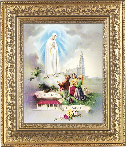 Our Lady of Fatima 8x10 Framed Print Under Glass - #115 Frame
