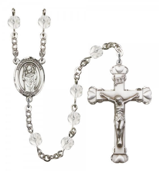 Women's St. Stanislaus Birthstone Rosary - Crystal