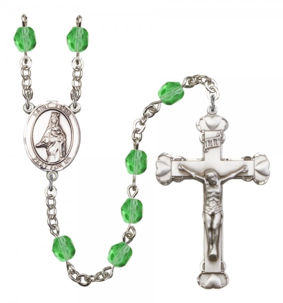 Women's St. Emma Uffing Birthstone Rosary - Peridot