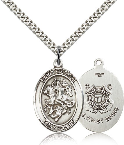 St. George Coast Guard Medal - Sterling Silver