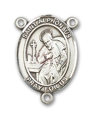 St. Alphonsus Rosary Centerpiece Sterling Silver or Pewter - Sterling Silver