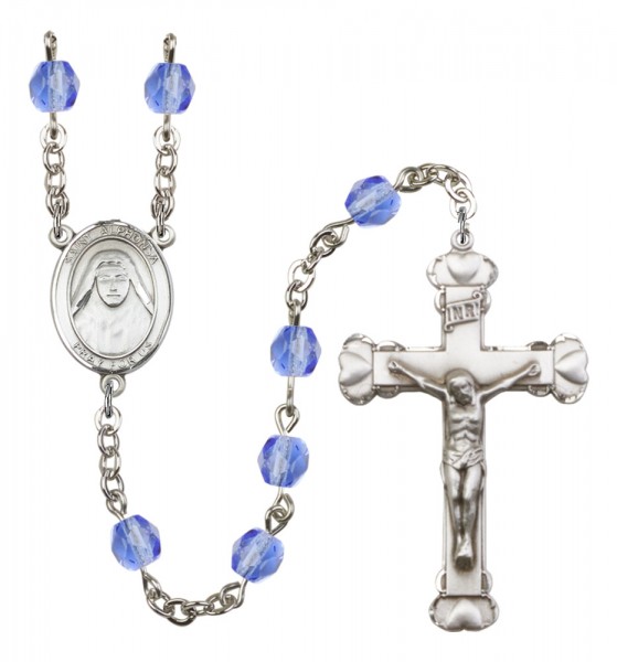 Women's St. Alphonsa of India Birthstone Rosary - Sapphire