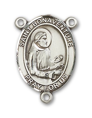 St. Bonaventure Rosary Centerpiece Sterling Silver or Pewter - Sterling Silver