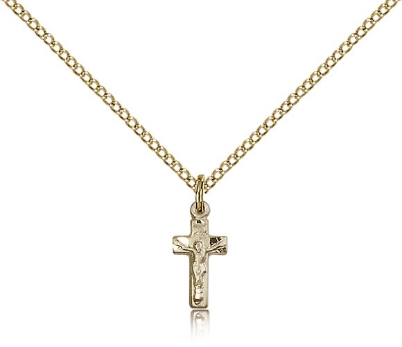 Baby Traditional Crucifix Pendant - 14KT Gold Filled