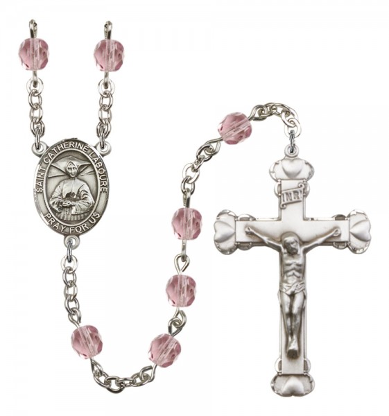 Women's St. Catherine Laboure Birthstone Rosary - Light Amethyst