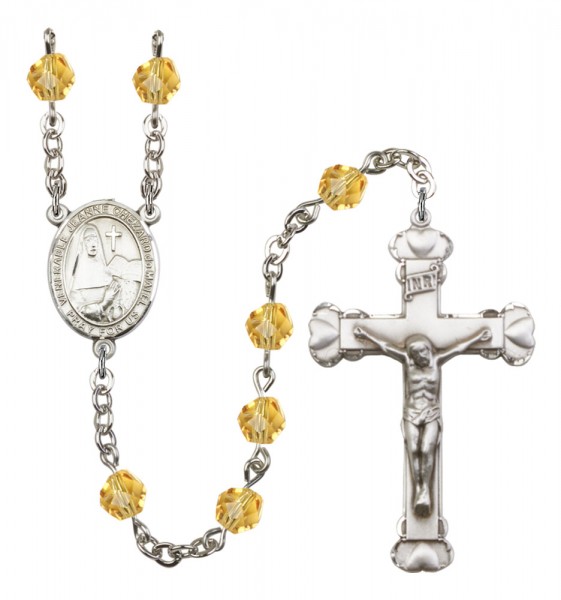 Women's St. Jeanne Chezard de Matel Birthstone Rosary - Topaz