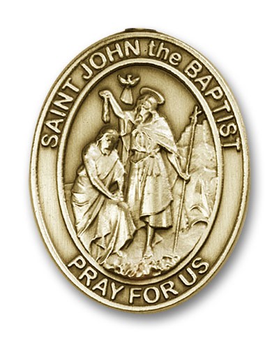 St. John the Baptist Visor Clip - Antique Gold