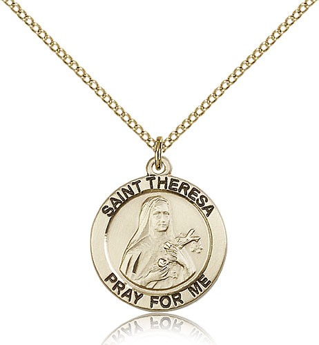 Women's St. Theresa Medal - 14KT Gold Filled