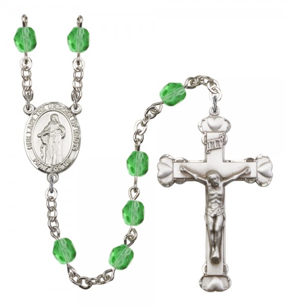 Women's Our Lady the Undoer of Knots Birthstone Rosary - Peridot
