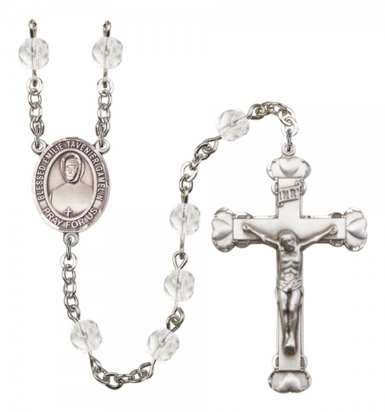 Women's Blessed Emilie Tavernier Gamelin Birthstone Rosary - Crystal