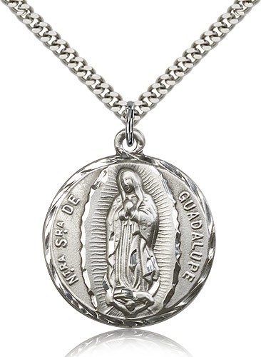 Our Lady of Guadalupe Medal - Sterling Silver