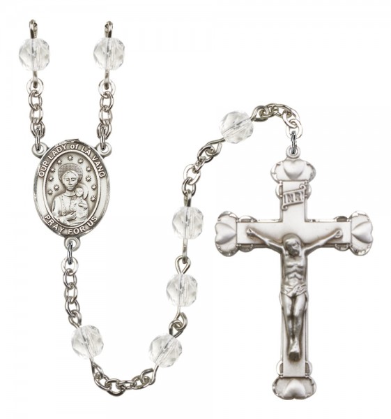 Women's Our Lady of la Vang Birthstone Rosary - Crystal