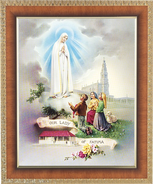 Our Lady of Fatima 8x10 Framed Print Under Glass - #122 Frame