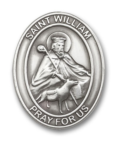 St. William Visor Clip - Antique Silver