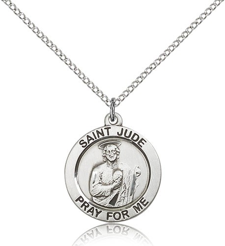 Women's Saint Jude Medal - Sterling Silver